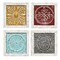 Contemporary Home Living 12" Set of 4 Accent Tile Wall Art